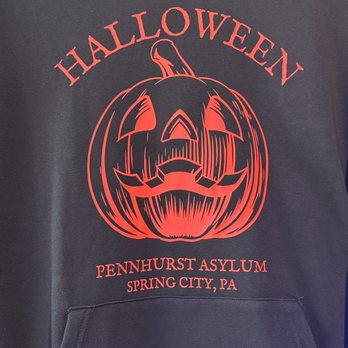 Pennhurst Asylum - Halloween and paranormal-themed hoodies, along with other merchandise are sold in the gift shop located at Pennhurst Asylum - Haunted Houses Near Me - Spring City, Pennsylvania Pennhurst Asylum - Halloween and paranormal-themed hoodies, along with other merchandise are sold in the gift shop located at Pennhurst Asylum - Haunted Houses Near Me - Spring City, Pennsylvania