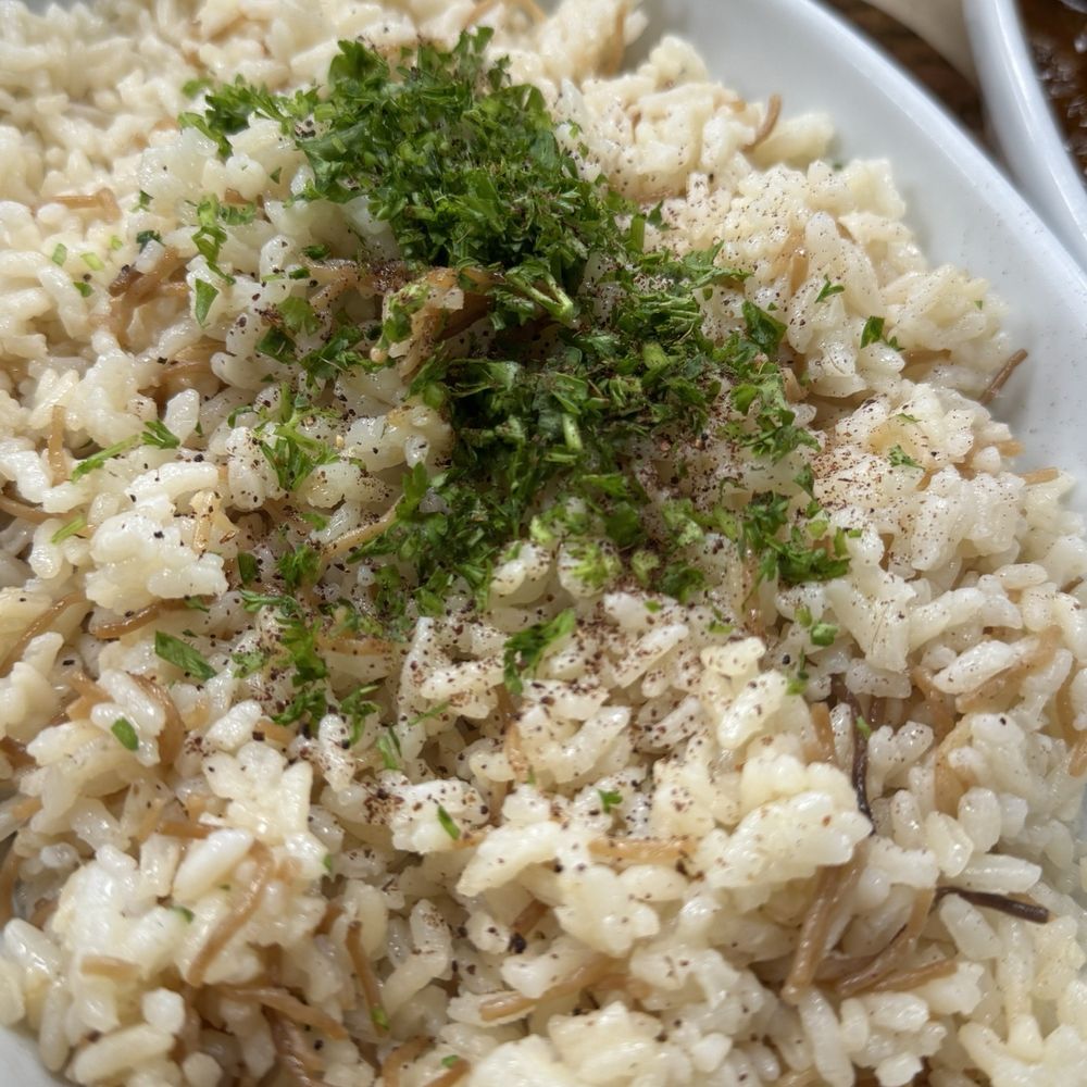 Shish Grill - Rice accompanying Lebanese mousakka (Dec 2025) - Mediterranean Near Me - San Ramon, California Shish Grill - Rice accompanying Lebanese mousakka (Dec 2025) - Mediterranean Near Me - San Ramon, California