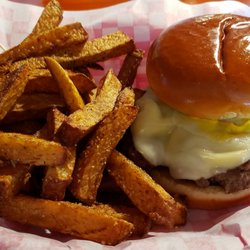 The COOP - Fantastic burger & beautiful but limp hand-cut fries.