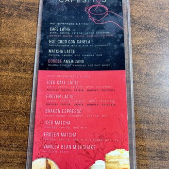 La Rosa Blanca - Coffee menu - Mexican Near Me - Houston, Texas