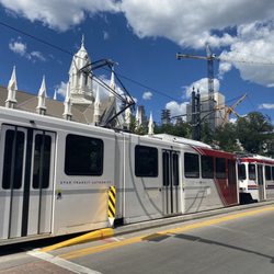 UTA TRAX Gallivan Plaza Station - All aboard.