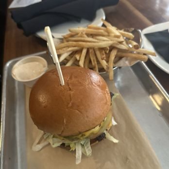 Central Kitchen + Bar - We all had burgers and fries - Gastropubs Near Me - Detroit, Michigan