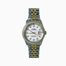 Diamond Exchange - Pre Owned Rolex Datejust - Model 16013 ( Round Diamond Bezel )