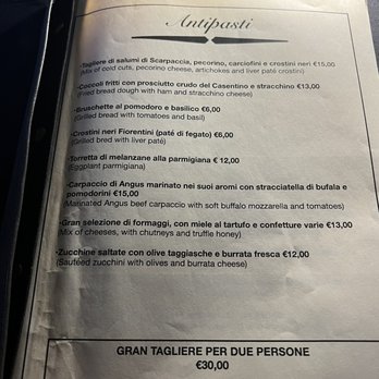Osteria Ganino - Menu - Tuscan Near Me - Florence, FI