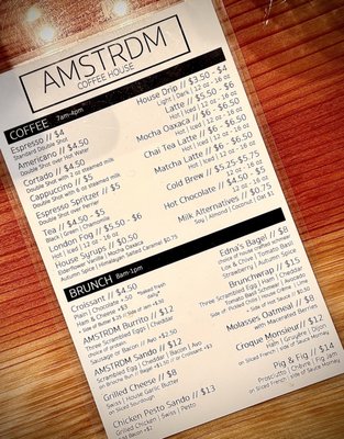Menu photo 1 Amstrdm Coffee House Atascadero, CA Menu photo 1 Amstrdm Coffee House Atascadero, CA