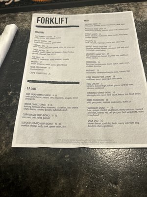 Menu photo 4 ForkLift Restaurant Tupelo, MS