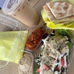 Half and half (eggplant & hummus dip) Half and half (eggplant & hummus dip)