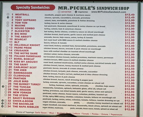 Menu photo 4 Mr Pickle's Sandwich Shop San Mateo, CA Menu photo 4 Mr Pickle's Sandwich Shop San Mateo, CA