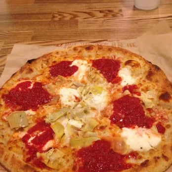 Blaze Pizza - Create Your Own: Red Sauce, Ricotta, Artichokes, and crushed Garlic. - Salad Near Me - Austin, Texas Blaze Pizza - Create Your Own: Red Sauce, Ricotta, Artichokes, and crushed Garlic. - Salad Near Me - Austin, Texas