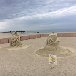 Sand sculptures.