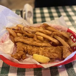 Linger Lodge Restaurant & Campground - All you can eat Flounder- fried.