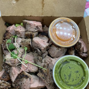 Kitchen Eighty-Eight - Pork Tenderloin with chimichurri and peri peri - Food Trucks Near Me