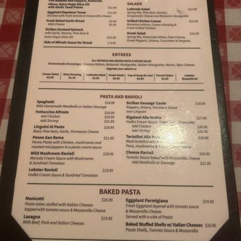 La Strada Italian Restaurant - Menu - Italian Near Me - Saint Augustine, Florida