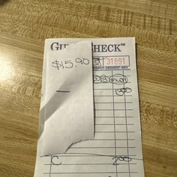 Blue Mountain Drive In & Family Restaurant - The check