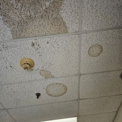 Rundlett Middle School - The water damage that leaks on kids and has been there for months