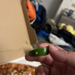 Irregularly cut jalapeños
