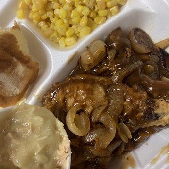 Chicken Bucket - Smothered pork chop, chicken & dumplings, sweet corn, roll. - Chicken Shop Near Me - Mount Holly, North Carolina