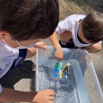 Camp Captivate - Little Engineers test their designs. - Summer Camps Near Me - Santa Clara, California
