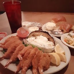 Breaded Shrimp dinner w/baked potato, an (off the menu item) was impeccable!