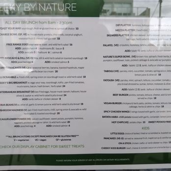 Cheeky by Nature - Menu - Cafes Near Me - Northcote, VIC Cheeky by Nature - Menu - Cafes Near Me - Northcote, VIC