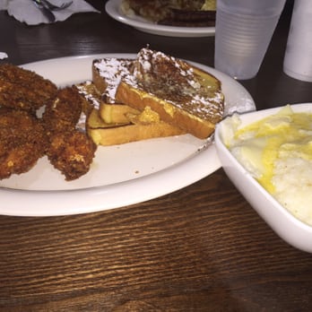 Cedar Park Cafe - Chicken and waffles (substituted with French toasts. Also a side of cheese grits. - Breakfast & Brunch Near Me - Philadelphia, Pennsylvania Cedar Park Cafe - Chicken and waffles (substituted with French toasts. Also a side of cheese grits. - Breakfast & Brunch Near Me - Philadelphia, Pennsylvania