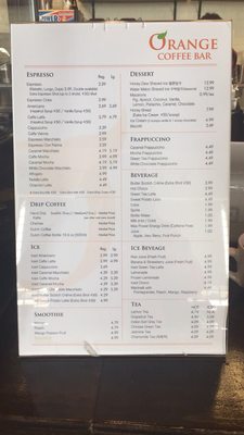 Menu photo 2 Orange Coffee Bar Duluth, GA
