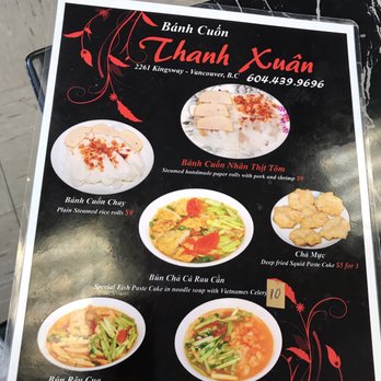 Thanh Xuan Café - Menu - Vietnamese Near Me - Vancouver, British Columbia