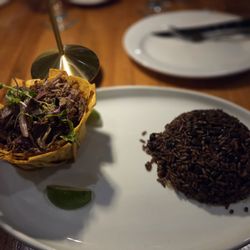 Rumba Cubana - Vaca Frita with Moro Rice.
