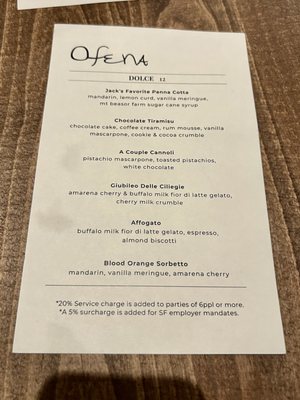 Menu photo 3 Ofena San Francisco, CA
