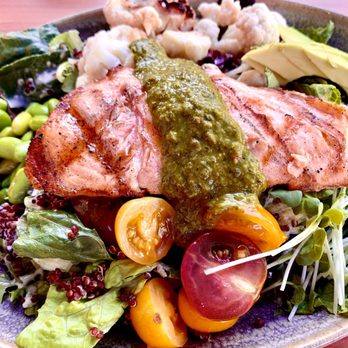 Pacific Catch - This is the small, yes, small Asian Chimichurri Grilled Salmon salad. Salmon was cooked perfectly. - Seafood Near Me - Walnut Creek, California Pacific Catch - This is the small, yes, small Asian Chimichurri Grilled Salmon salad. Salmon was cooked perfectly. - Seafood Near Me - Walnut Creek, California