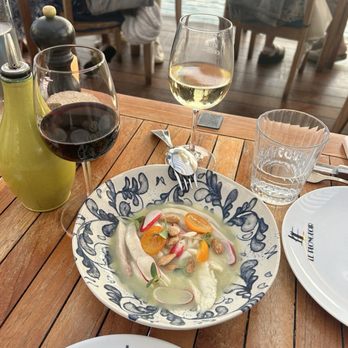 Le Plongeoir - sea bream ceviche with kumquat, roasted almonds and tangy citrus marinade - Mediterranean Near Me - Nice, 06
