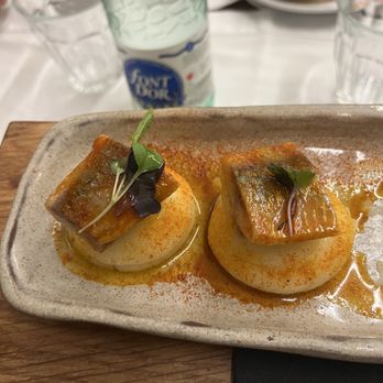 Cañete - Pork jowl with mashed potatoes - Tapas/Small Plates Near Me - Barcelona, B Cañete - Pork jowl with mashed potatoes - Tapas/Small Plates Near Me - Barcelona, B