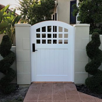 Garden Passages - Traditional Craftsman Gate with Decorative Wood Pickets by Garden Passages - Fences & Gates Near Me - Huntington Beach, California Garden Passages - Traditional Craftsman Gate with Decorative Wood Pickets by Garden Passages - Fences & Gates Near Me - Huntington Beach, California