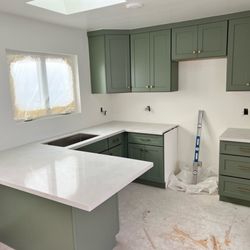 KT Cabinets - Green shaker