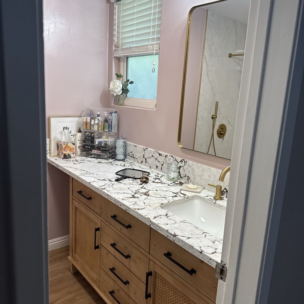 Palm Construction - New vanity and countertop. - Decks & Railing Near Me - La Mesa, California Palm Construction - New vanity and countertop. - Decks & Railing Near Me - La Mesa, California