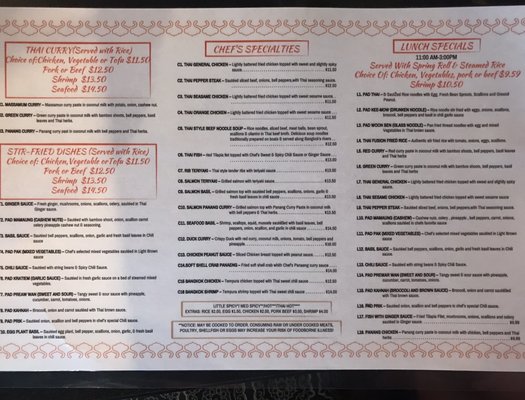 Menu photo 1 Thai Fusion Cuisine Pinehurst, NC Menu photo 1 Thai Fusion Cuisine Pinehurst, NC
