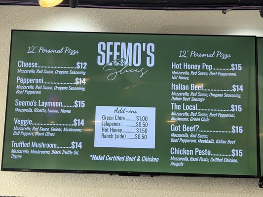Menu photo 2 Seemo's Slices Albuquerque, NM