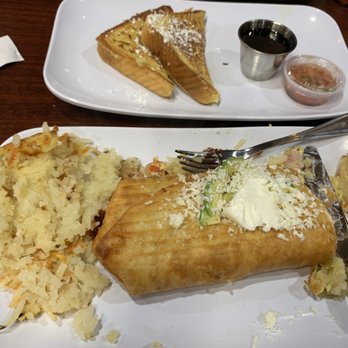 Carlos Pancake House - Breakfast chimichanga, hash browns, and French toast...soooo good! - Mexican Near Me - Crystal Lake, Illinois Carlos Pancake House - Breakfast chimichanga, hash browns, and French toast...soooo good! - Mexican Near Me - Crystal Lake, Illinois
