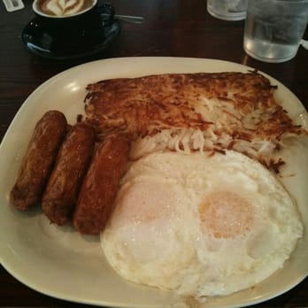 Sugar Rush Cafe - Two eggs over easy , sausage links, hash brown ( bland), and sourdough with butter. - Breakfast & Brunch Near Me - Walnut, California Sugar Rush Cafe - Two eggs over easy , sausage links, hash brown ( bland), and sourdough with butter. - Breakfast & Brunch Near Me - Walnut, California