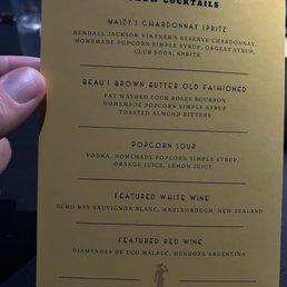 Special drinks during the run of "Shucked."