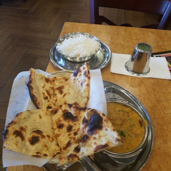 Saravanaa Bhavan - Butter Naan, Paneer Masala and Plain Rice. - Indian Near Me - Houston, Texas