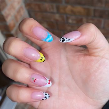 Blush - I got a dip French set with  designs - Nail Salons Near Me - Richardson, Texas