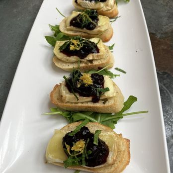 La Grande Martier - Blueberry Brie crostini - New American Near Me - Stuart, Florida La Grande Martier - Blueberry Brie crostini - New American Near Me - Stuart, Florida