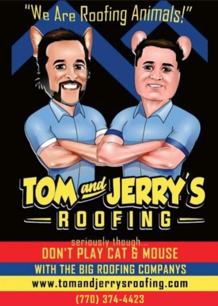 Slide of Tom and Jerry's Roofing