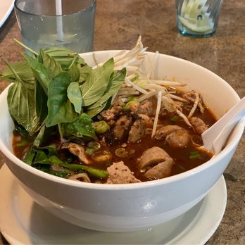 Cafe de Bangkok - 52. Guay Teaw Nam Tok with pork - Thai Near Me - Gilbert, Arizona Cafe de Bangkok - 52. Guay Teaw Nam Tok with pork - Thai Near Me - Gilbert, Arizona