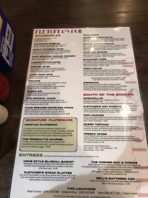 Menu photo 2 Fletcher's Pub Kalamazoo, MI