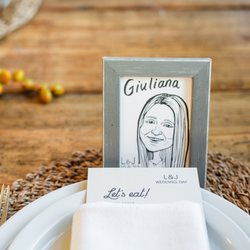 Wedding placecard caricatures!