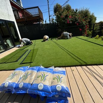 Cocoturf - Floating turf system over deck - Tcool cooling infill - Anti-microbial synthetic turf - Artificial Turf Near Me - Los Angeles. CA, California