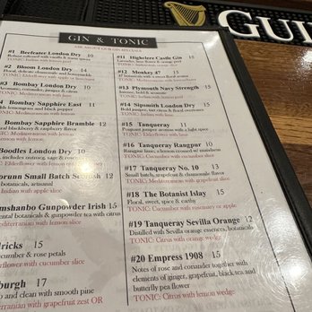 Hawk & Griffin - Gin menu - Pubs Near Me - Vienna, Virginia Hawk & Griffin - Gin menu - Pubs Near Me - Vienna, Virginia