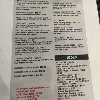Cafe On The Avenue - Lunch menu - Diners Near Me - Buffalo, New York Cafe On The Avenue - Lunch menu - Diners Near Me - Buffalo, New York